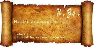 Wille Zsuzsanna névjegykártya